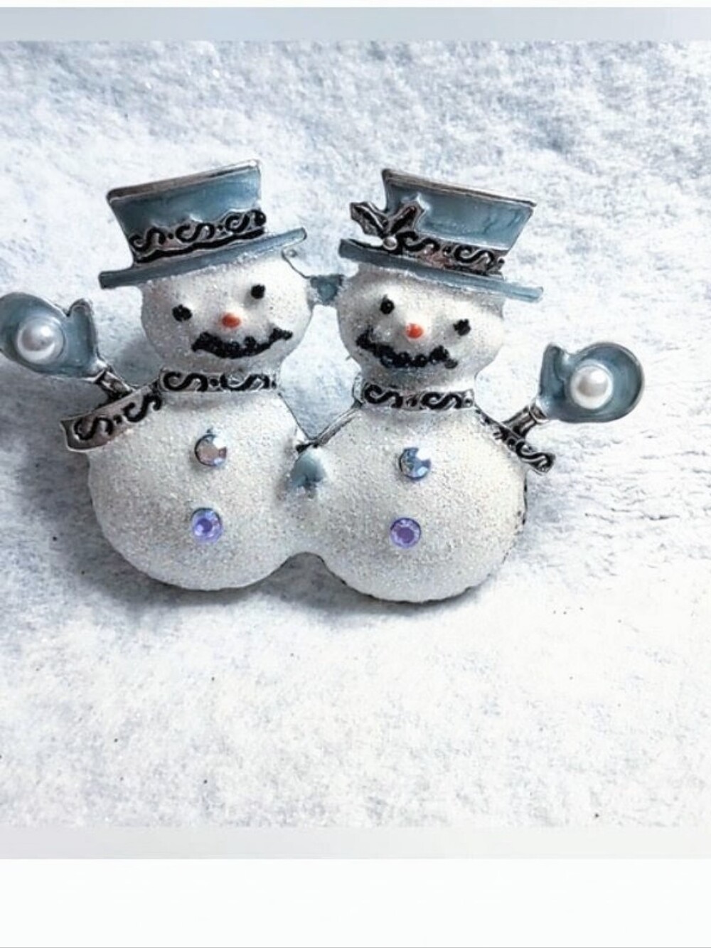 FREE Shipping Snowman Twins Brooch